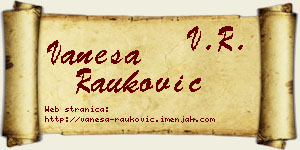 Vanesa Rauković vizit kartica